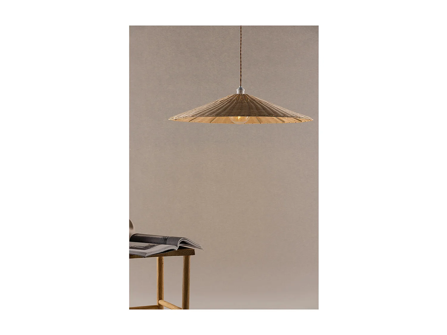 Herrestad Beleuchtung Pendelleuchte 80x80x16cm natur.