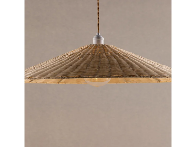 Herrestad verlichting hanglamp 80x80x16cm naturel.