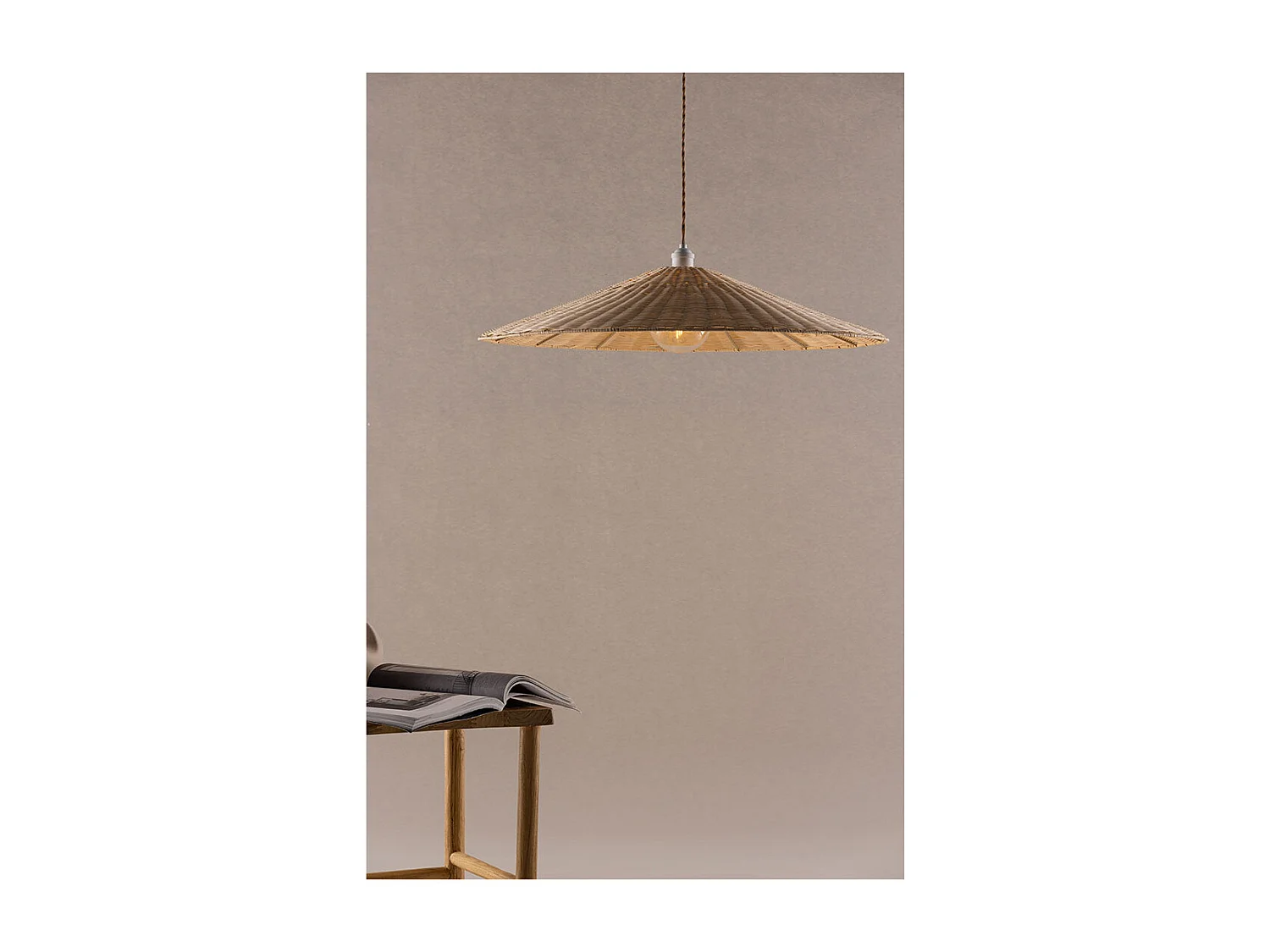 Herrestad Beleuchtung Pendelleuchte 80x80x16cm natur.