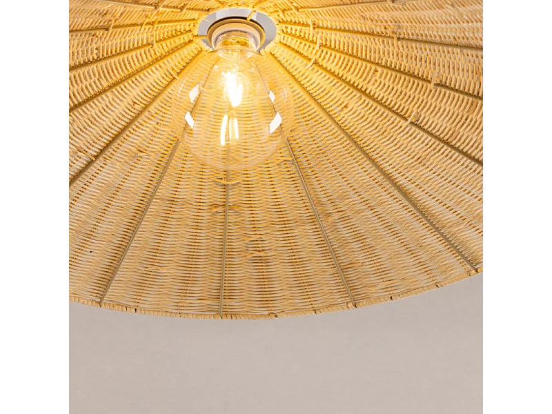 Lampe Suspension en Rotin "Herrestad" 80cm Naturel