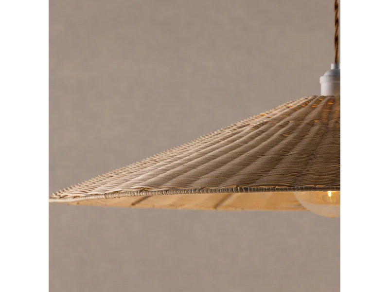 Lampe Suspension en Rotin "Herrestad" 80cm Naturel