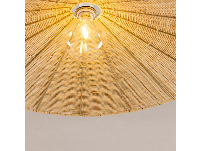 Lampe Suspension en Rotin "Herrestad" 80cm Naturel