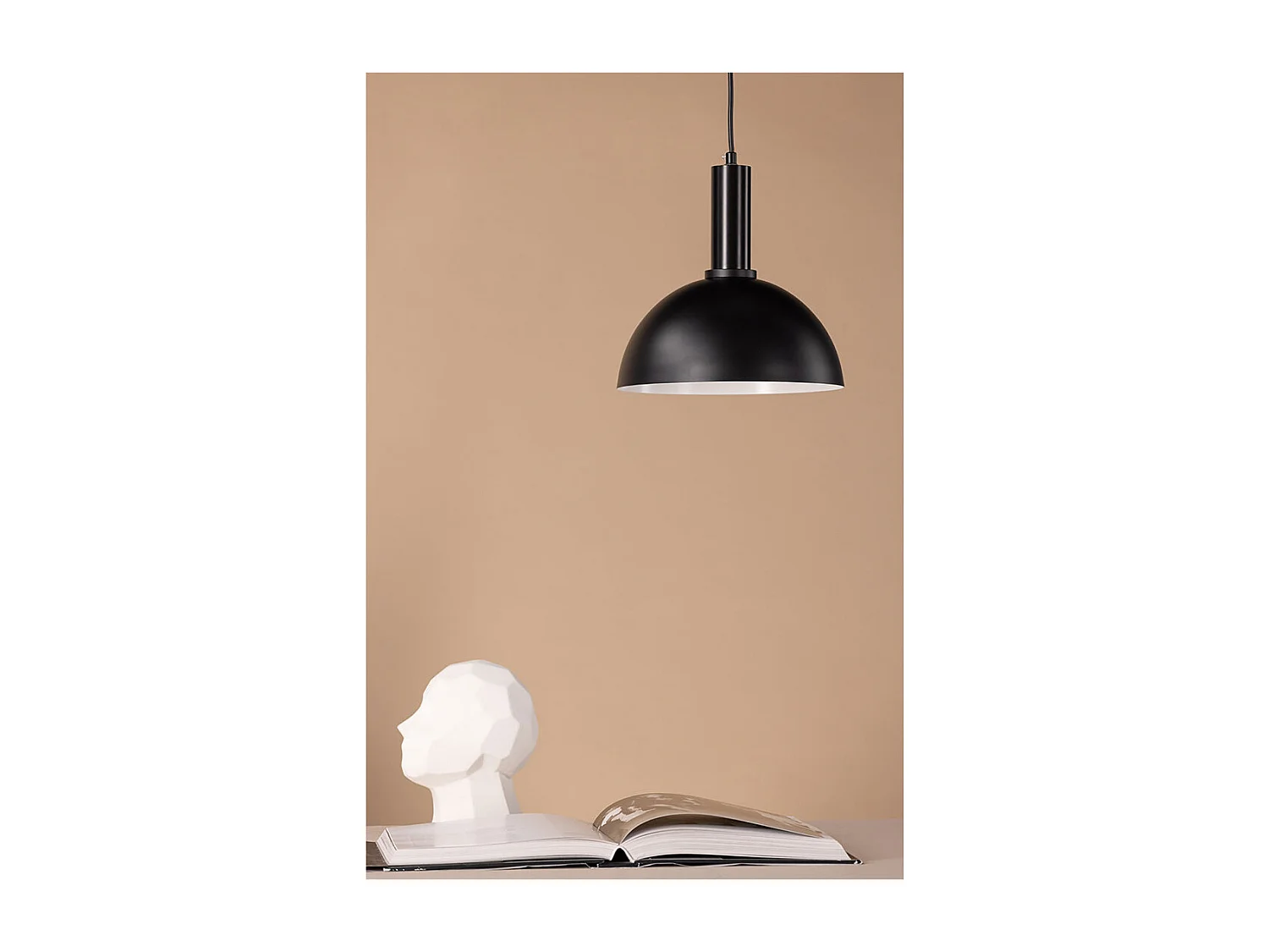 Lampada a sospensione Narbonne 25x25x22,5 cm nera.