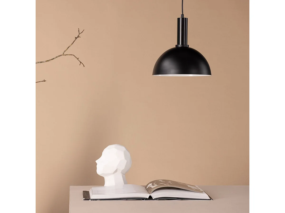 Narbonne verlichting hanglamp 25x25x22,5cm zwart.