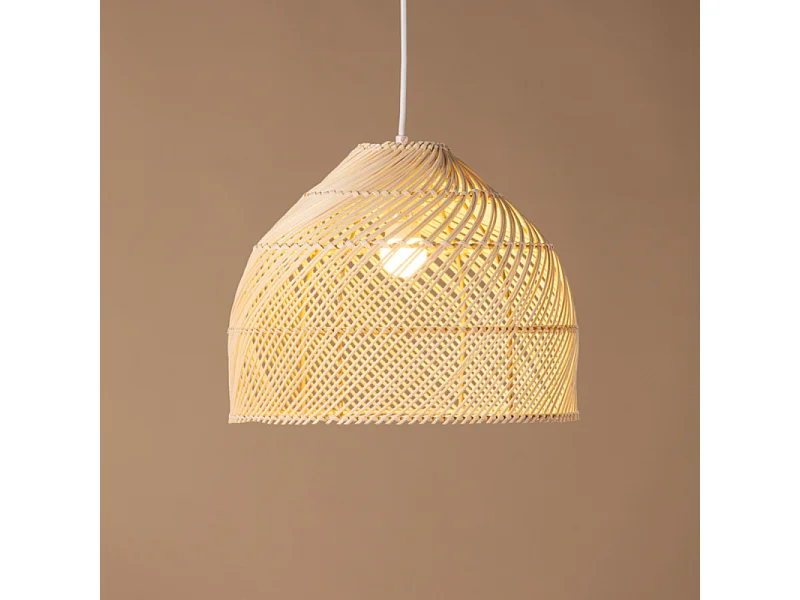 Brivela Beleuchtung Pendelleuchte 35x35x27cm natur.