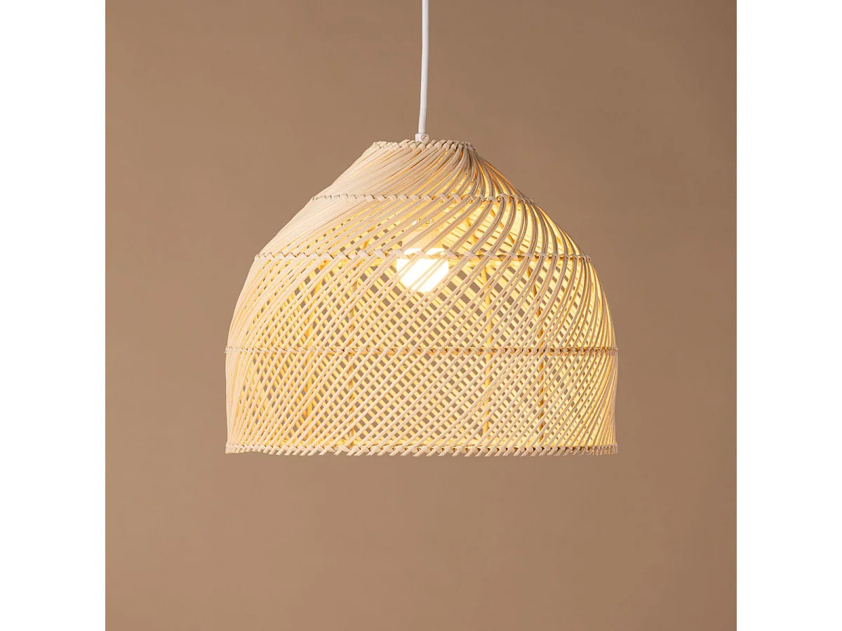 Lampe Suspension en Rotin "Brivela" 35cm Naturel