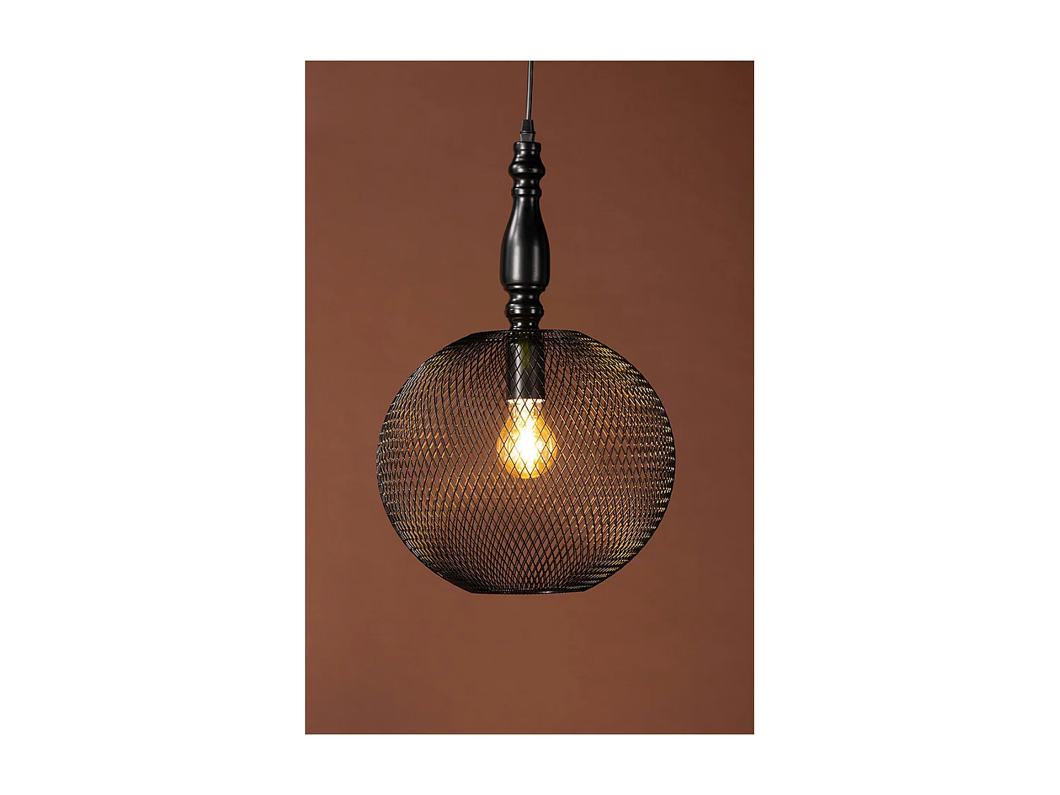 Lampada a sospensione Valence, 30x30x48cm, nera.