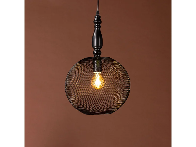 Lampada a sospensione Valence, 30x30x48cm, nera.