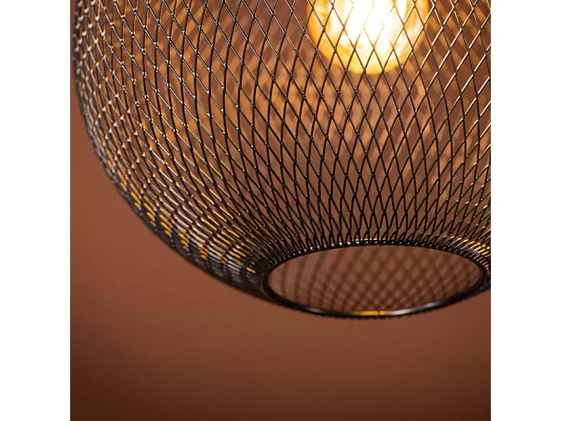 Valence verlichting hanglamp 30x30x48cm zwart.