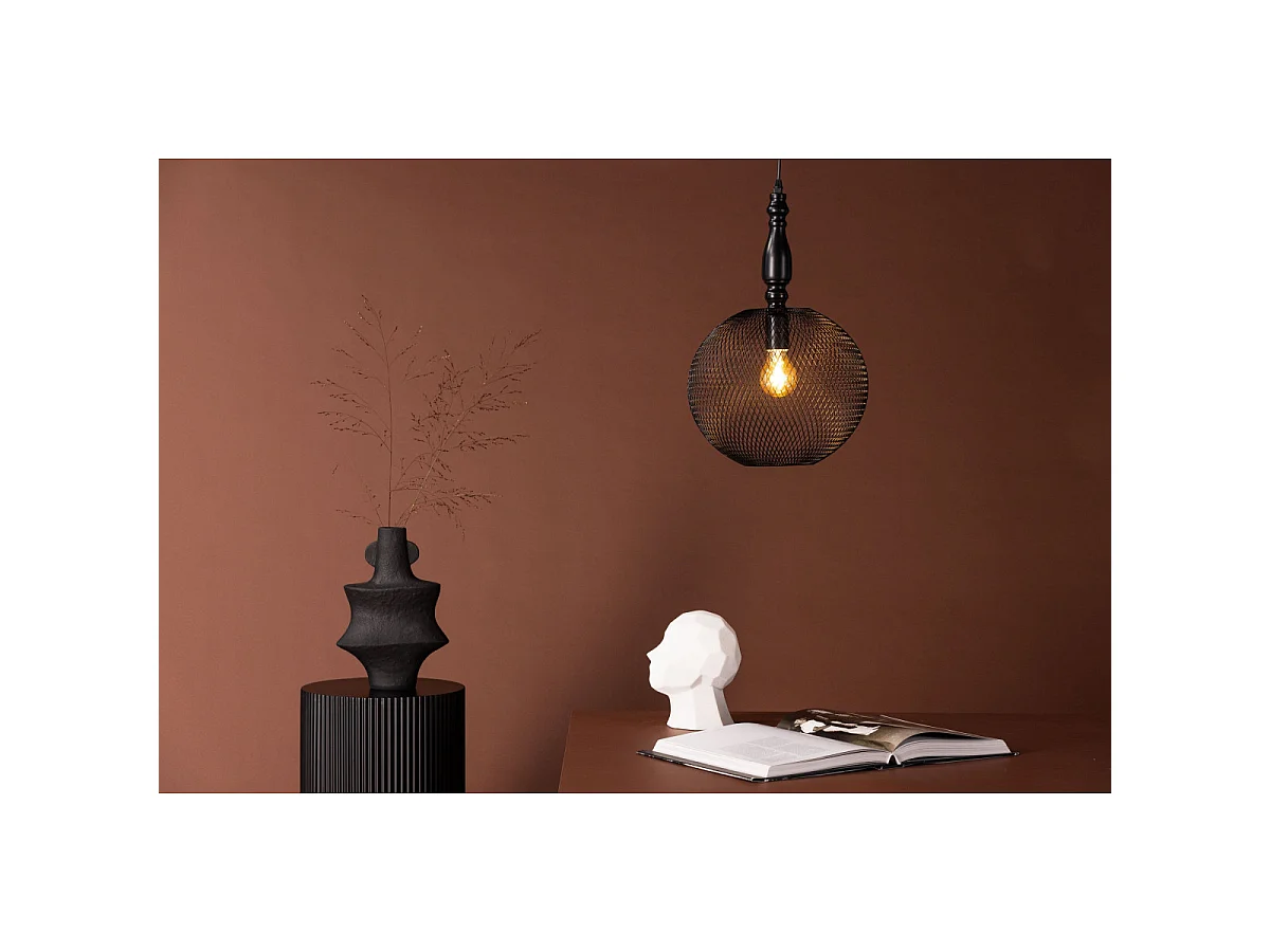 Valence verlichting hanglamp 30x30x48cm zwart.