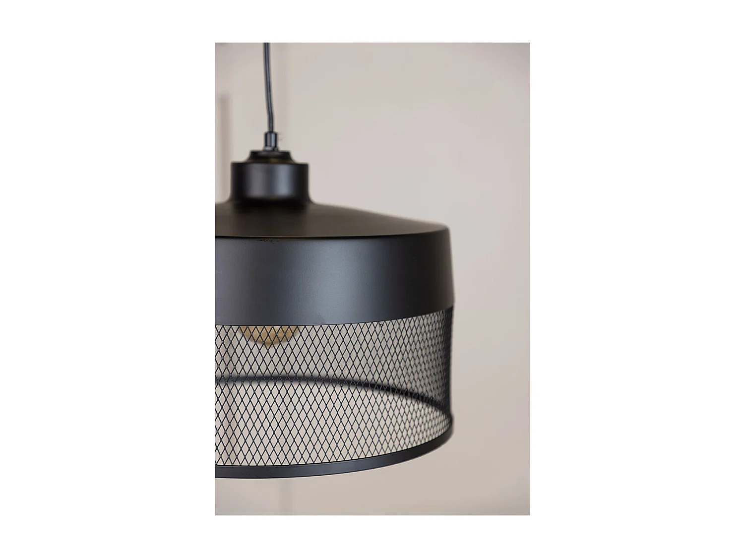 Toulon éclairage lampe pendentif 33x33x24cm noir.