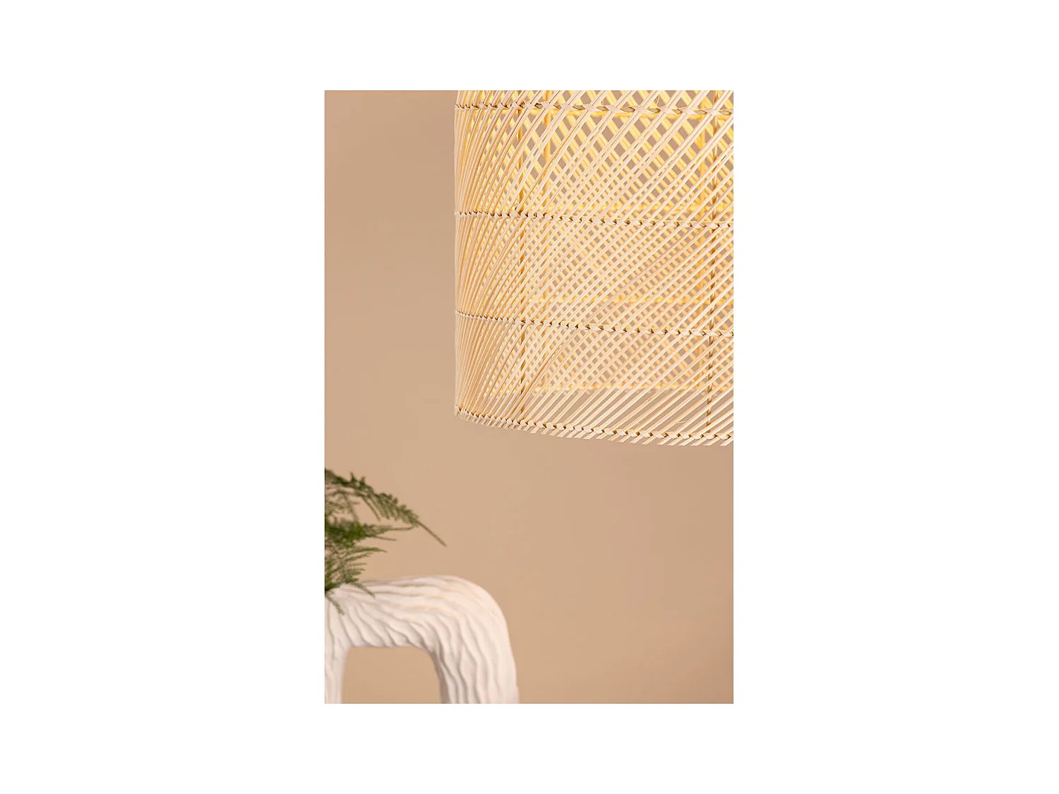 Brivela verlichting hanglamp 45x45x53cm naturel.