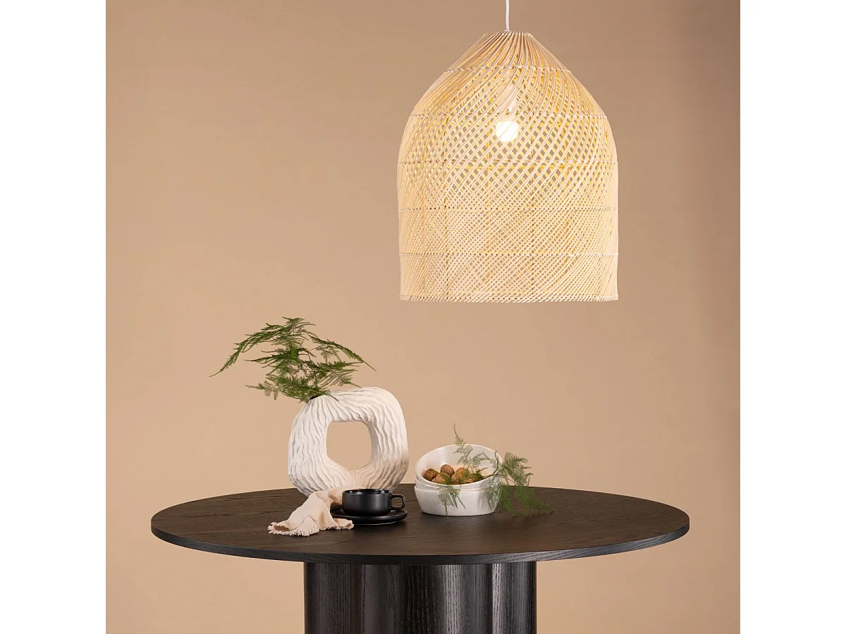 Lampe Suspension en Rotin "Brivela" 53cm Naturel