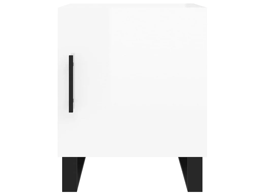 Tables de chevet 2 pcs blanc brillant 40x40x50 cm
