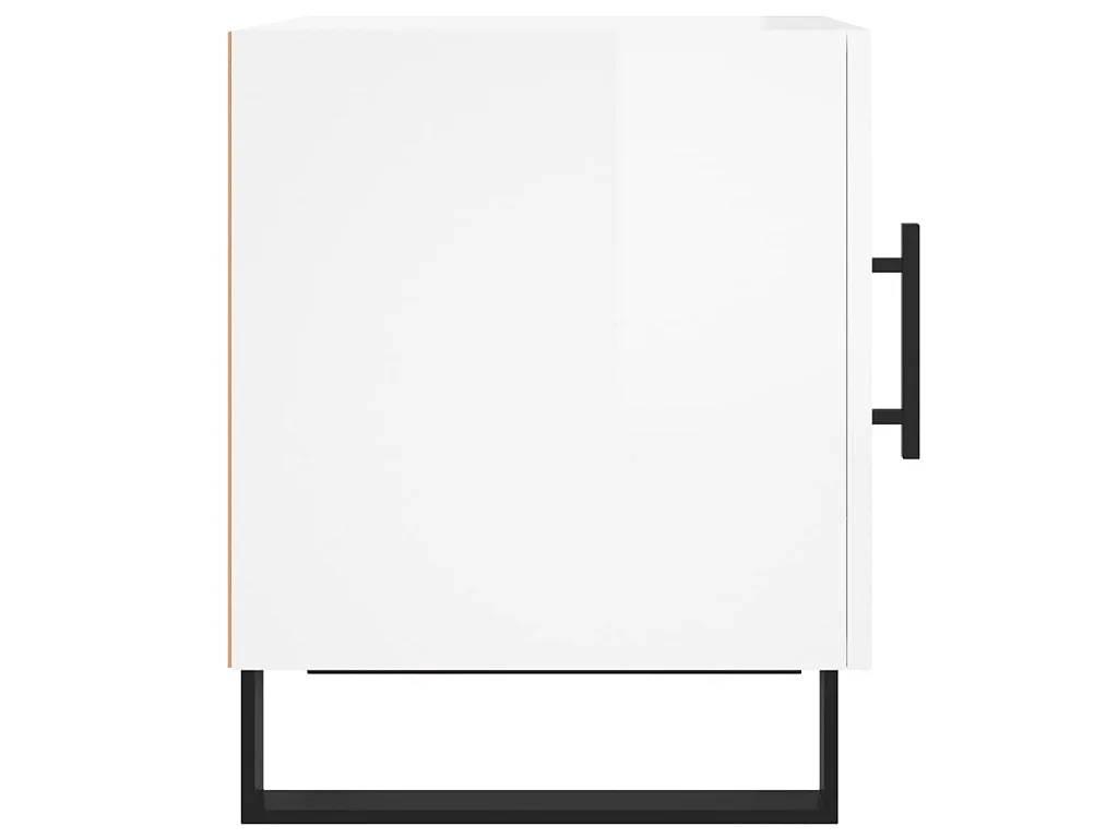 Tables de chevet 2 pcs blanc brillant 40x40x50 cm