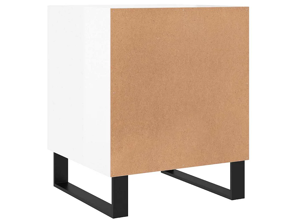 Tables de chevet 2 pcs blanc brillant 40x40x50 cm