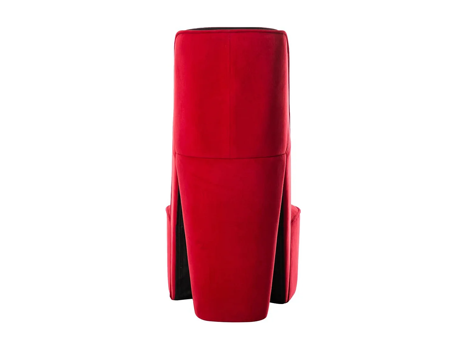 Cadeira estilo sapato de salto alto veludo vermelho