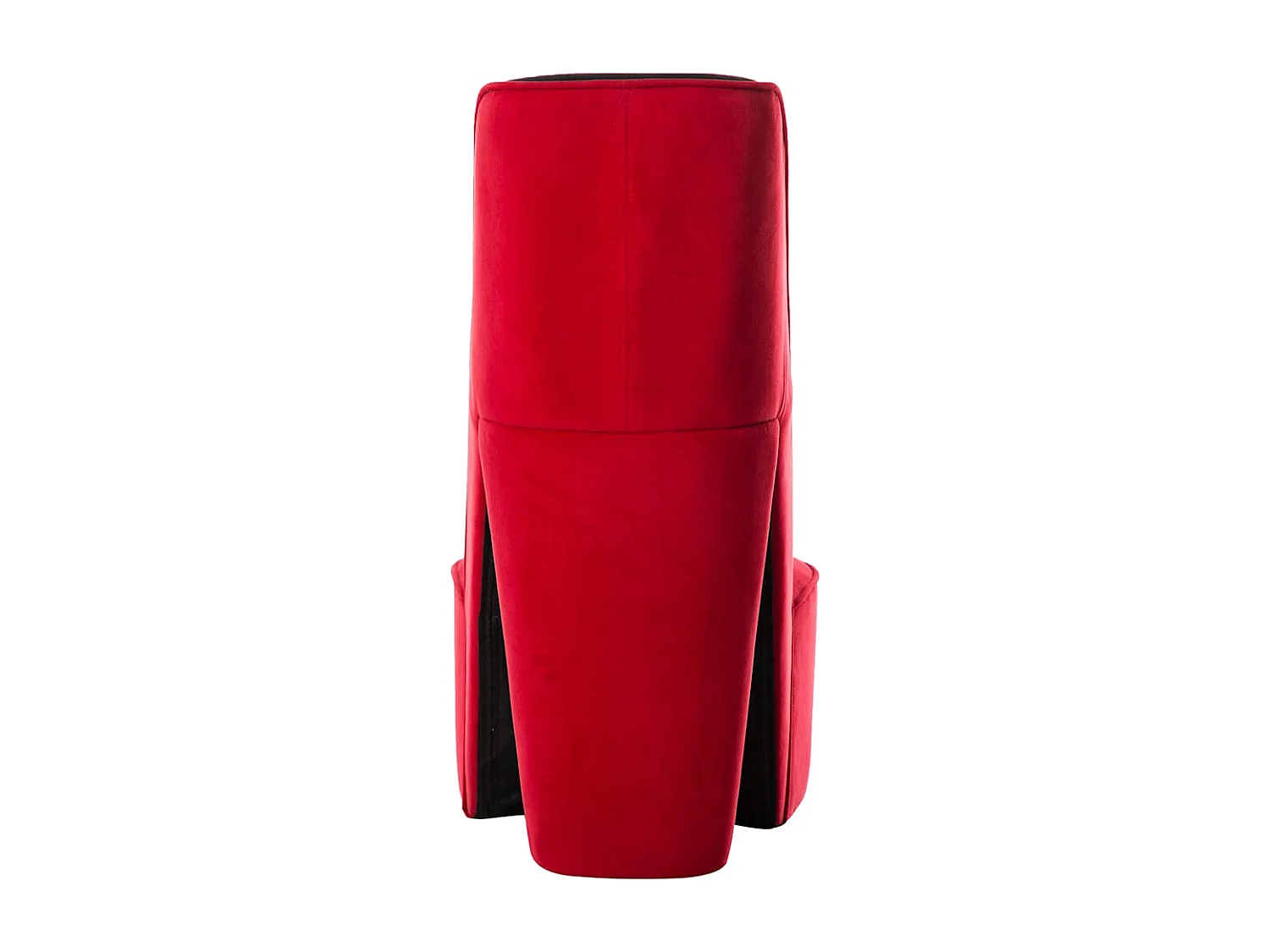 Poltrona a Forma di Scarpa con Tacco Alto in Velluto Rosso