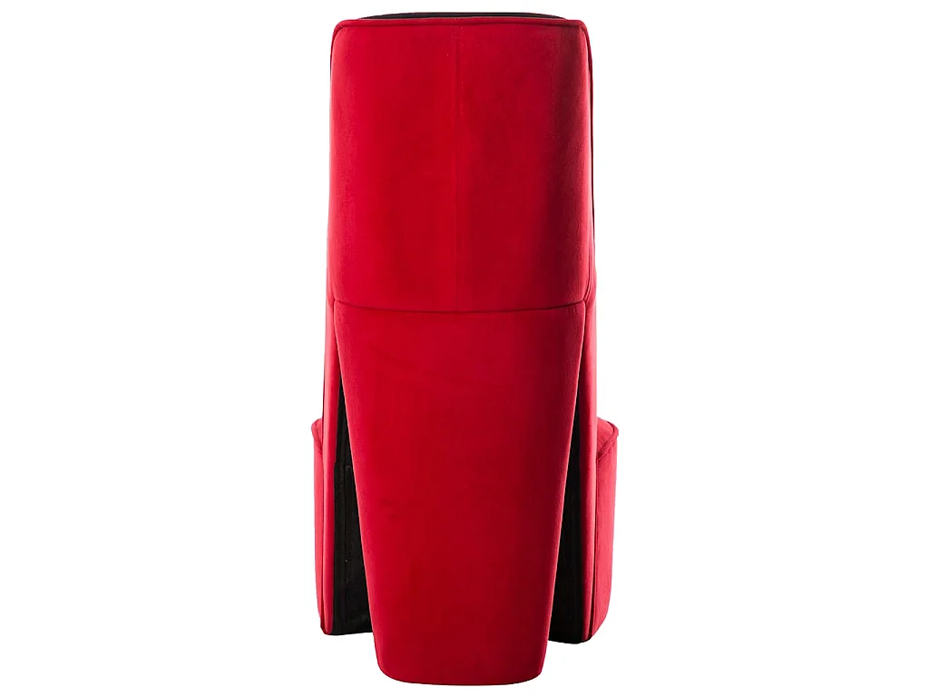 Poltrona a Forma di Scarpa con Tacco Alto in Velluto Rosso