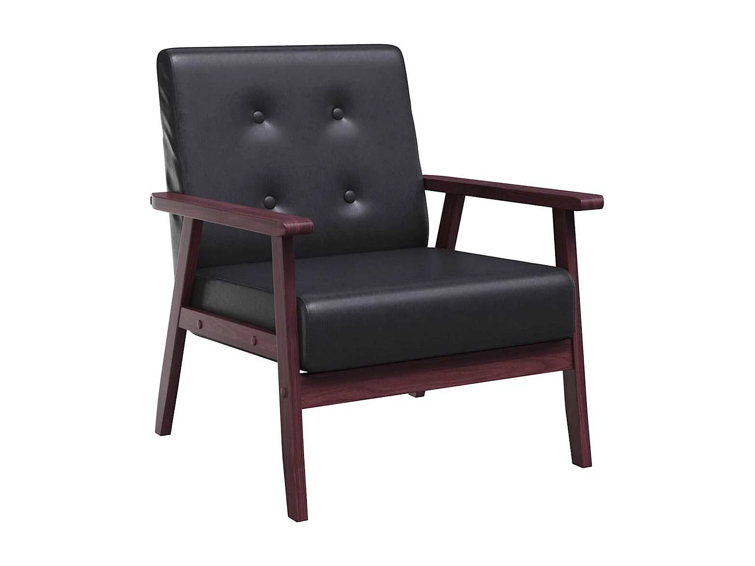 Sessel Schwarz Kunstleder