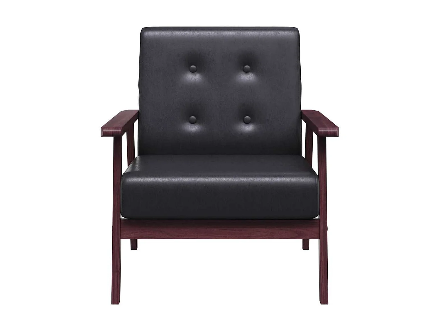 Sessel Schwarz Kunstleder