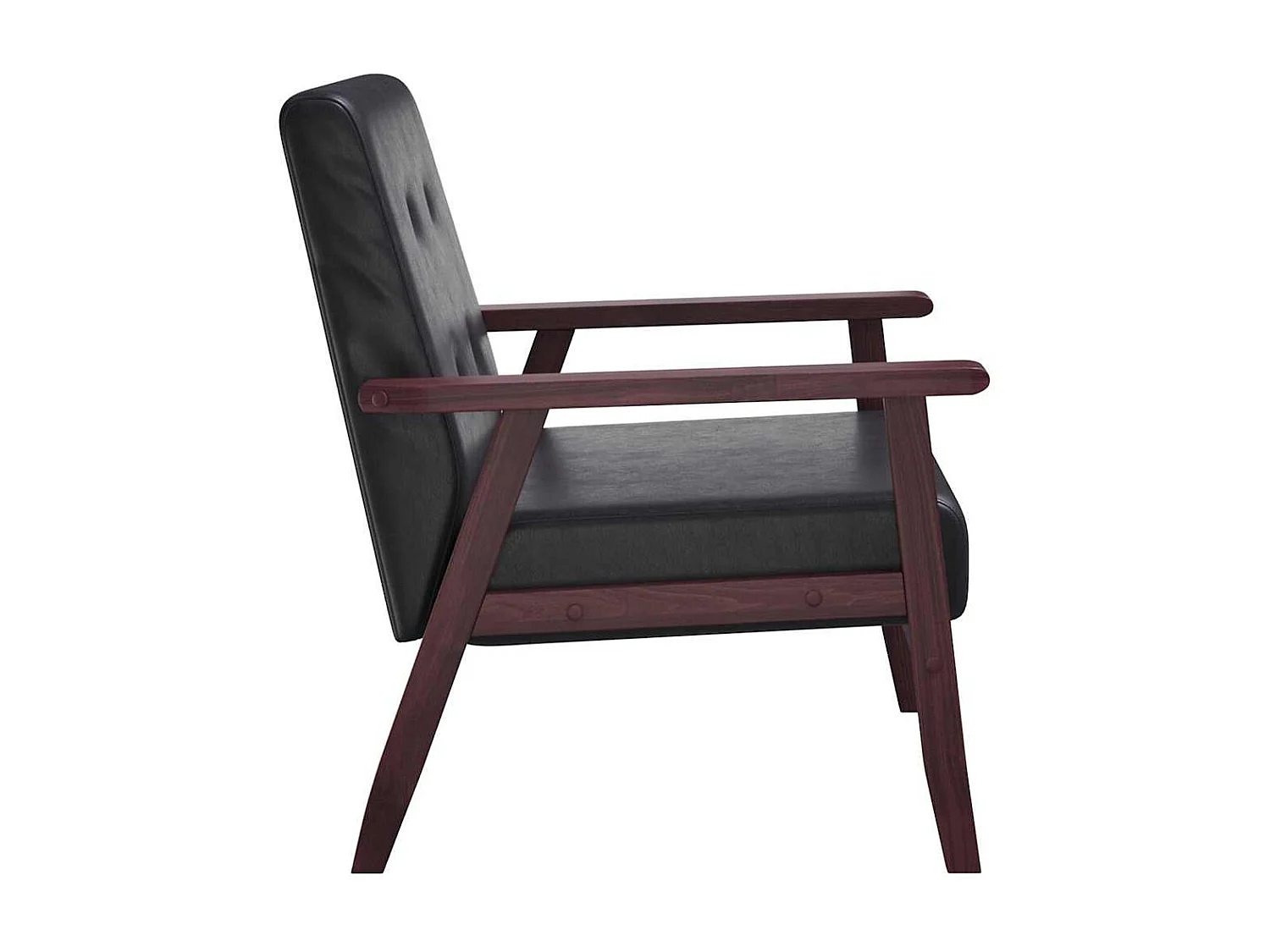 Sessel Schwarz Kunstleder