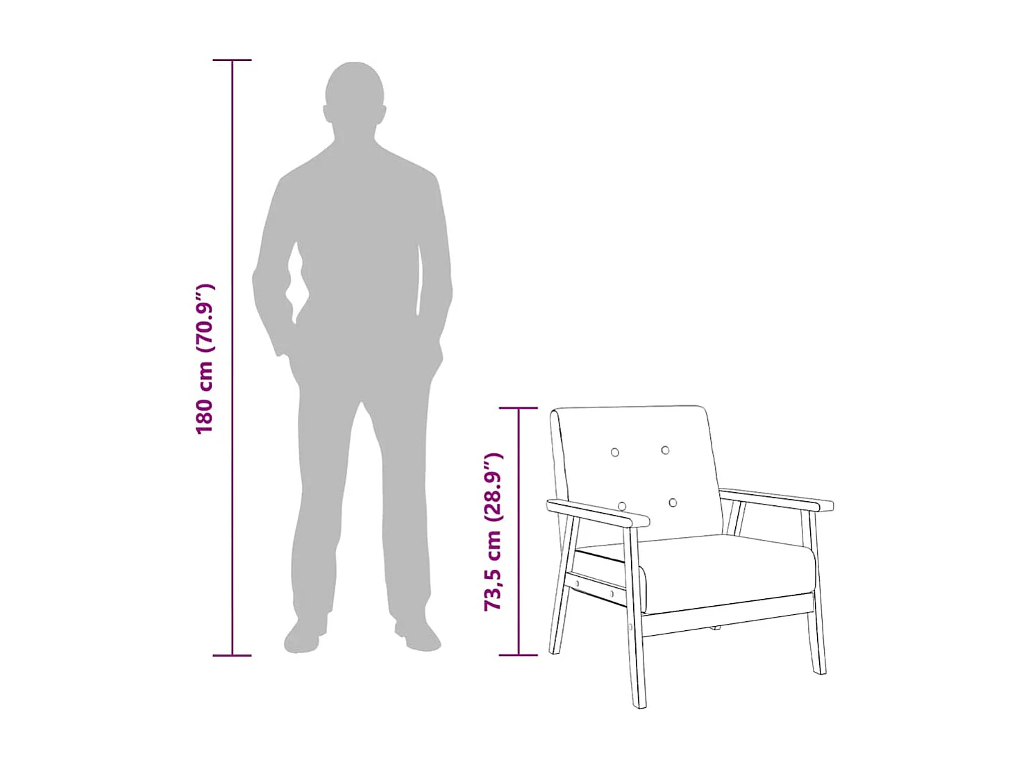 Sessel Schwarz Kunstleder