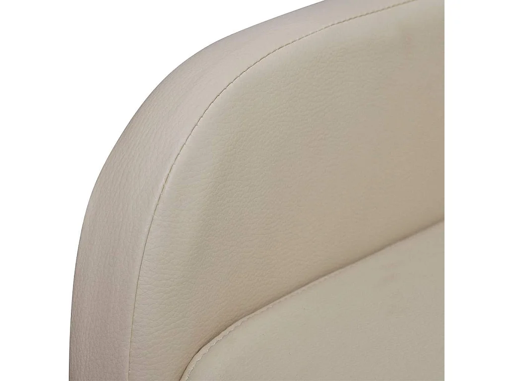 Sillón plegable de cuero sintético color crema
