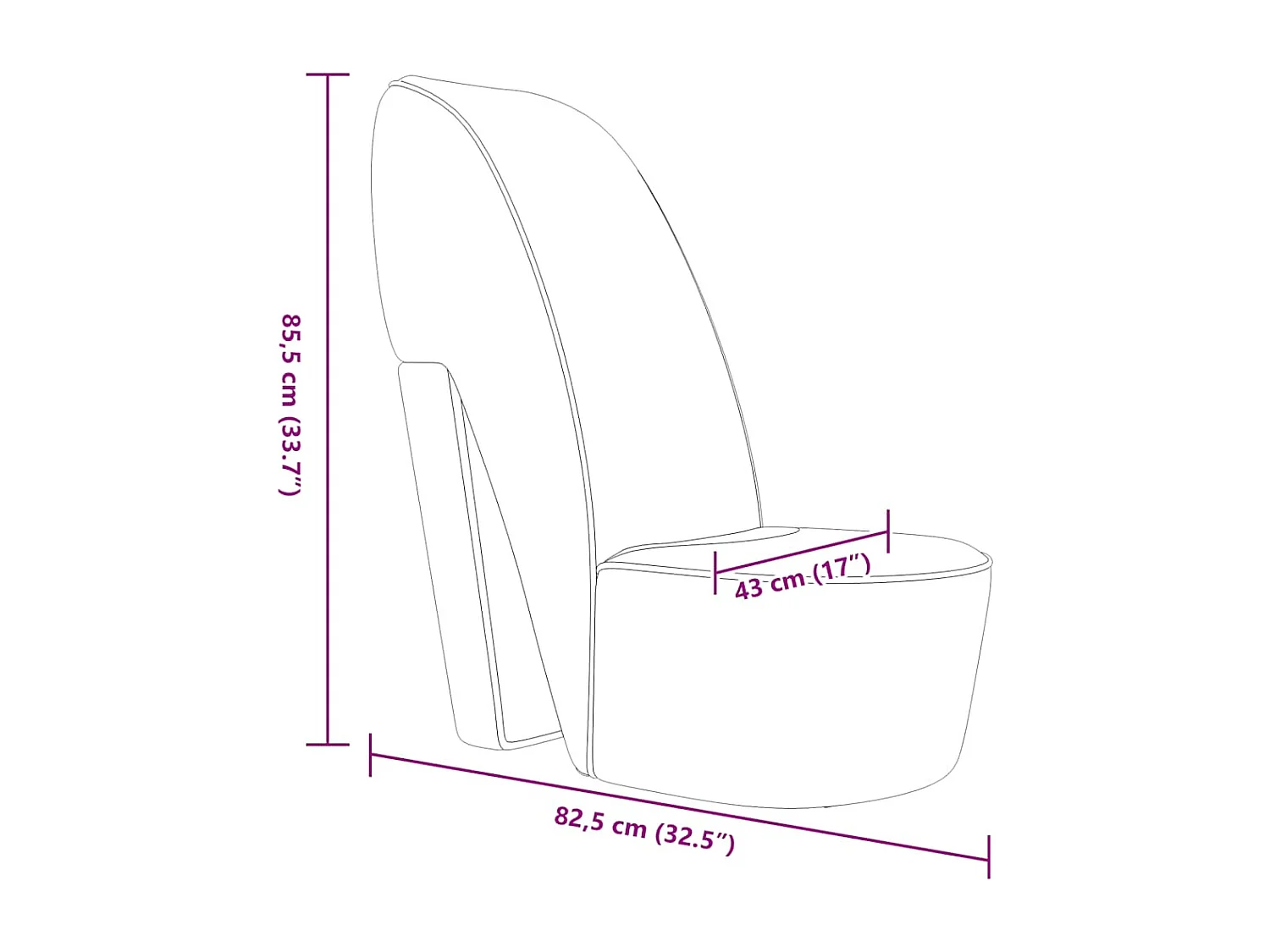 Chaise en forme de chaussure à talon haut Doré Similicuir