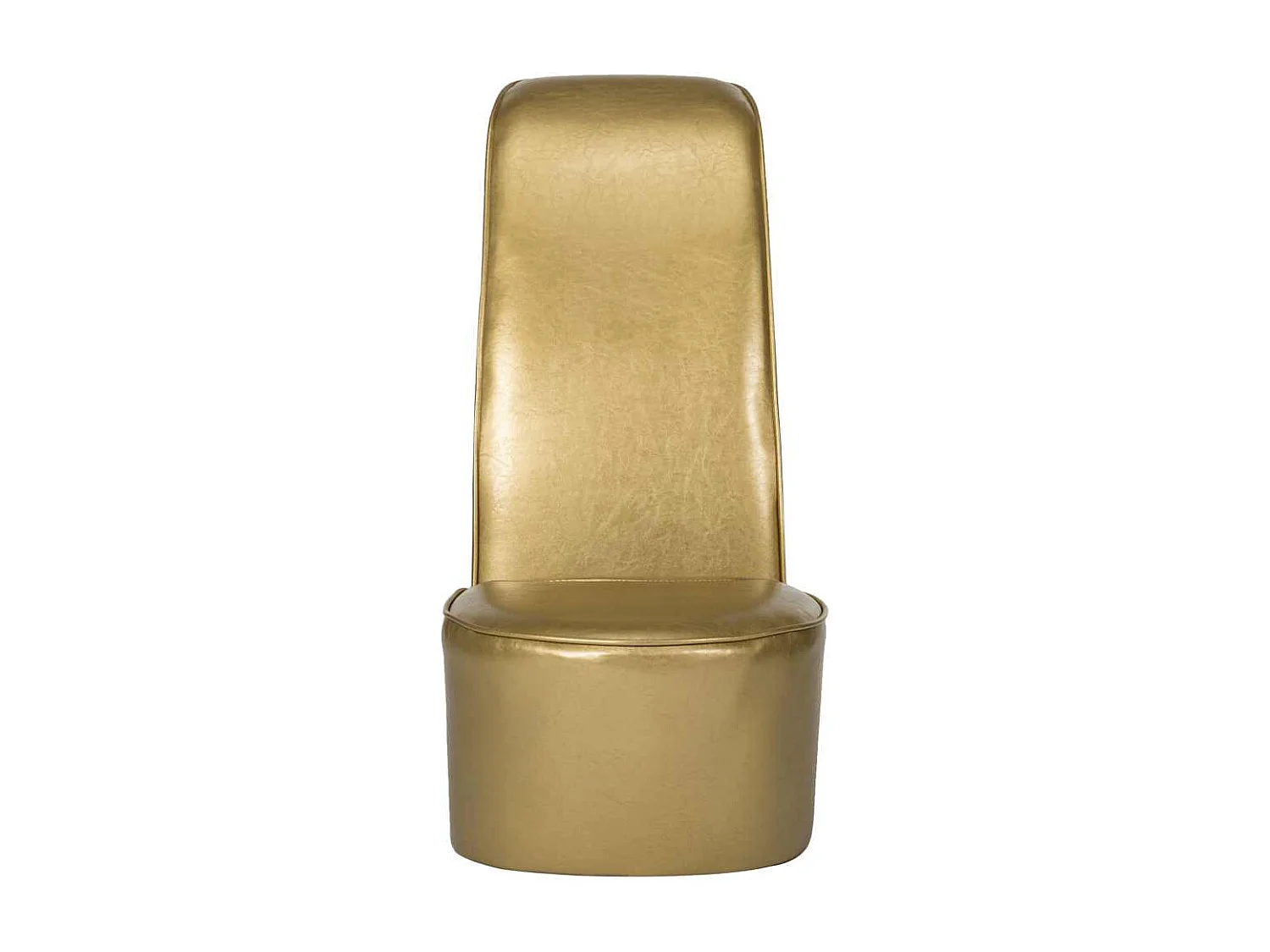 Chaise en forme de chaussure à talon haut Doré Similicuir
