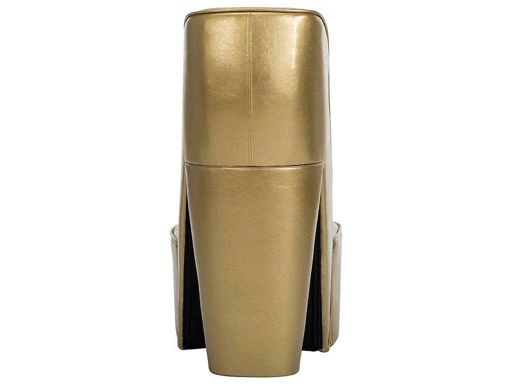 Hakstoel kunstleer goudkleurig