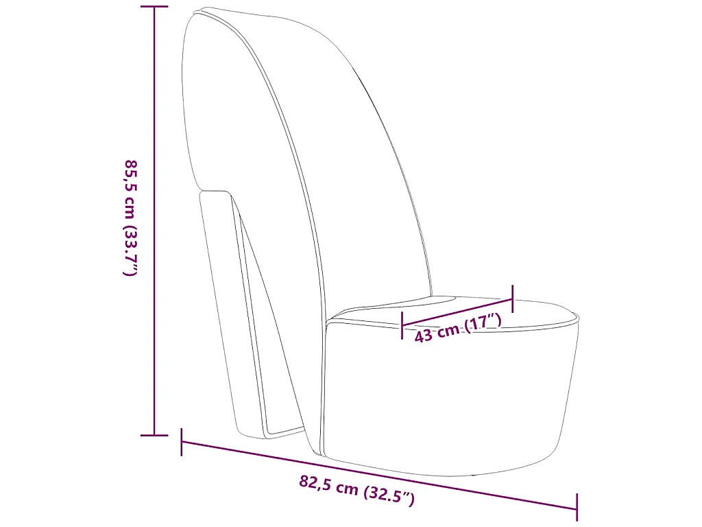 Hakstoel kunstleer goudkleurig