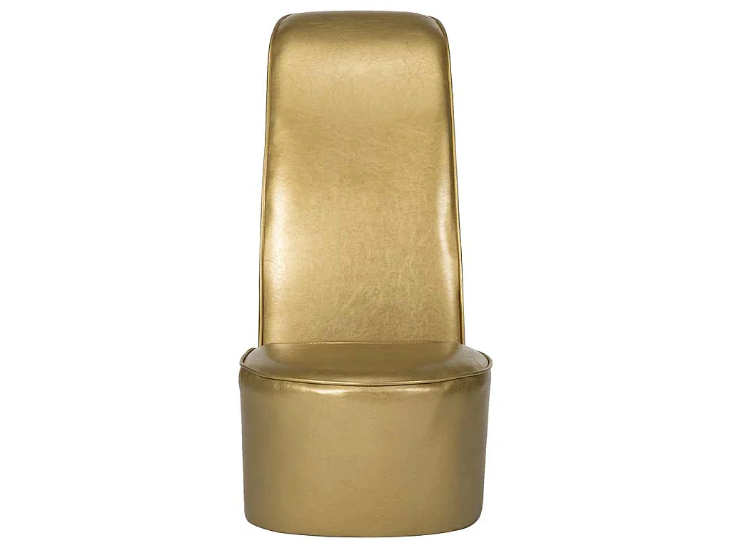 Chaise en forme de chaussure à talon haut Doré Similicuir