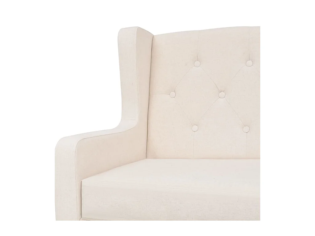Fauteuil blanc crème tissu