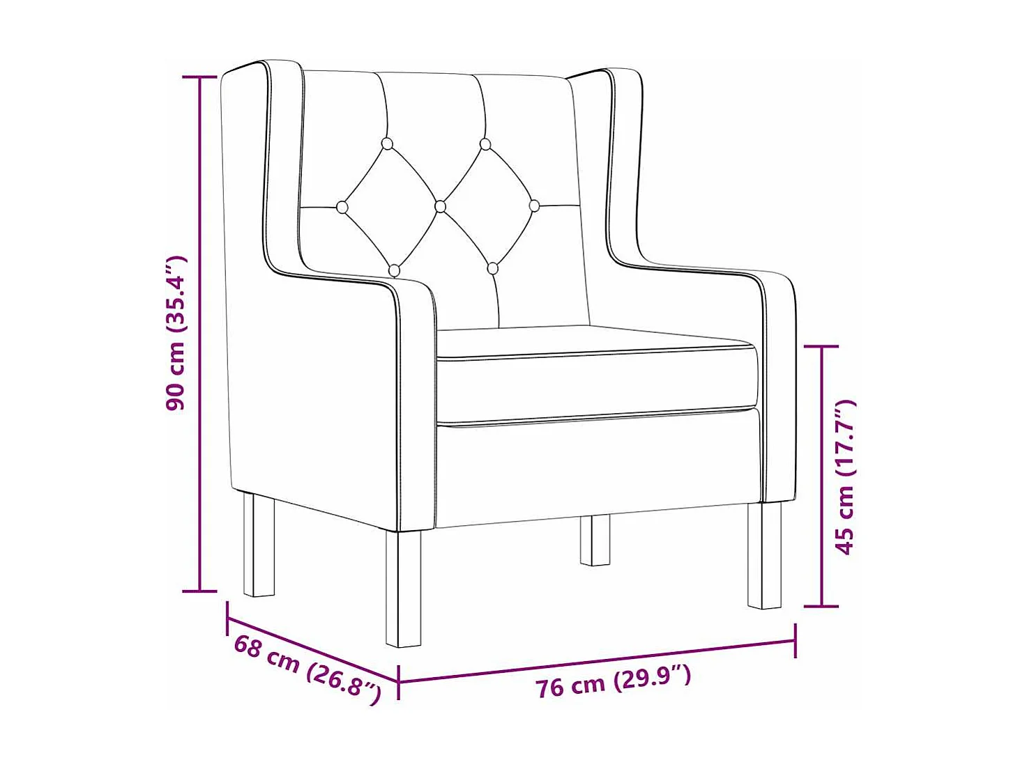 Sessel Cremeweiß Stoff