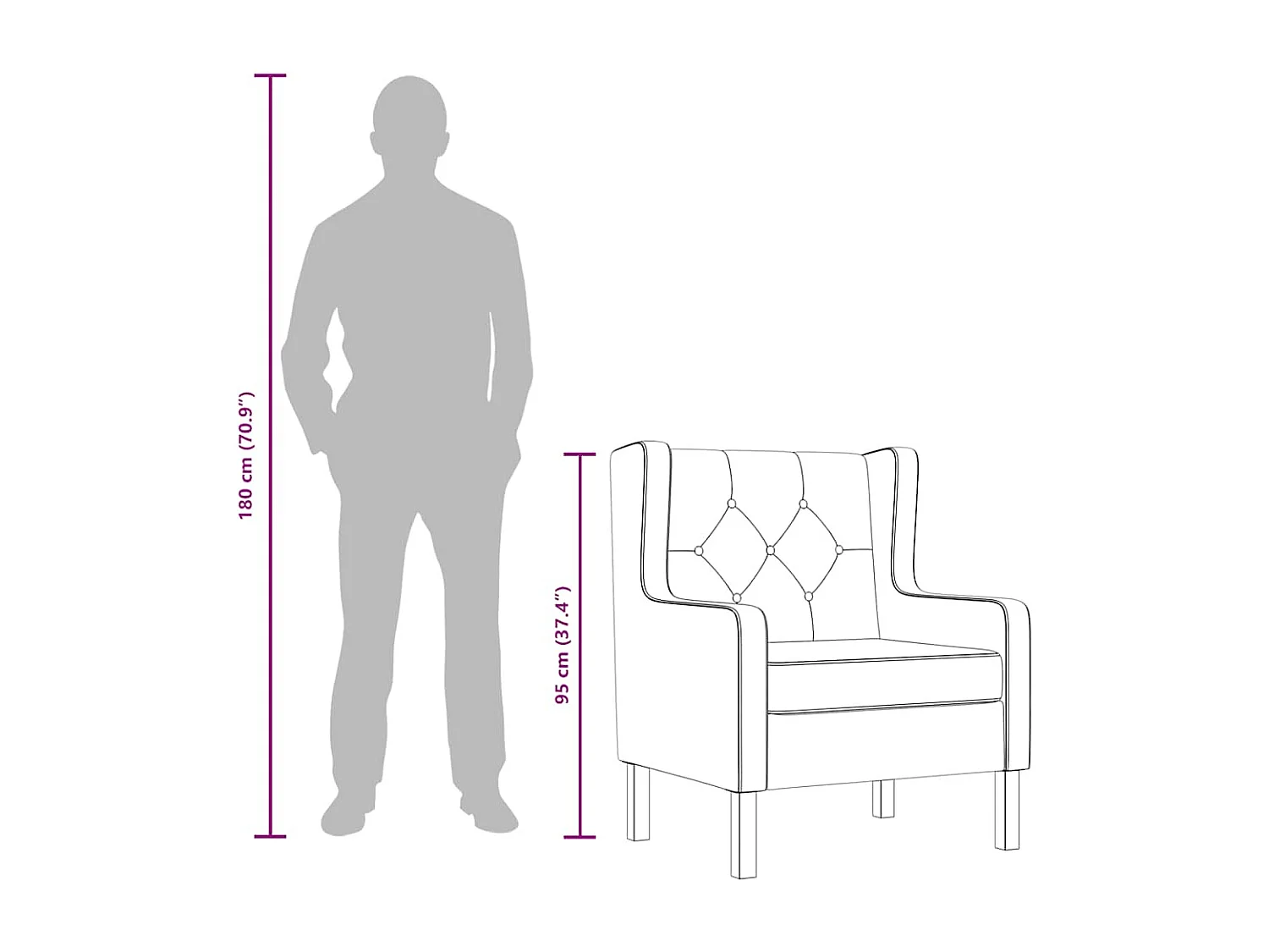 Sessel Cremeweiß Stoff