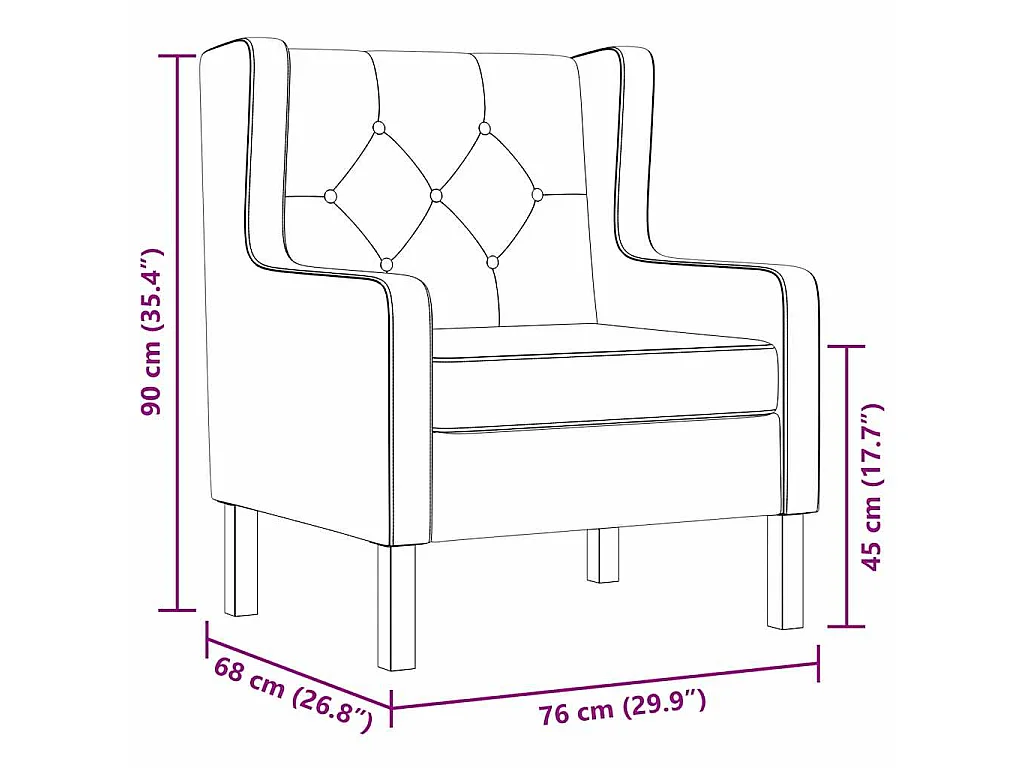 Poltrona em tecido branco nata