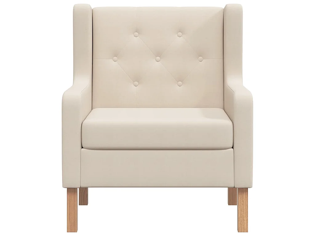 Poltrona em tecido branco nata