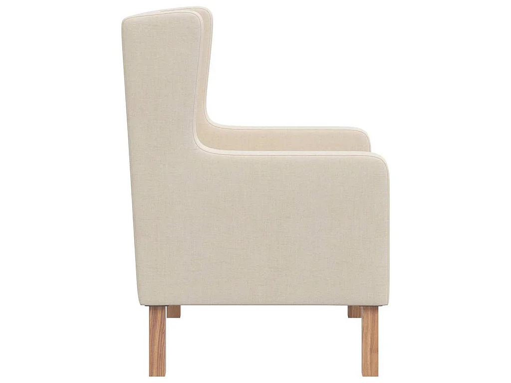 Poltrona em tecido branco nata