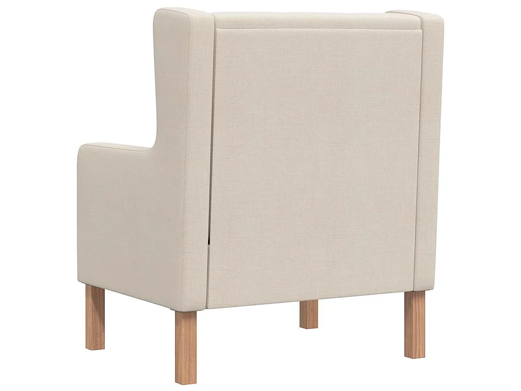 Poltrona em tecido branco nata