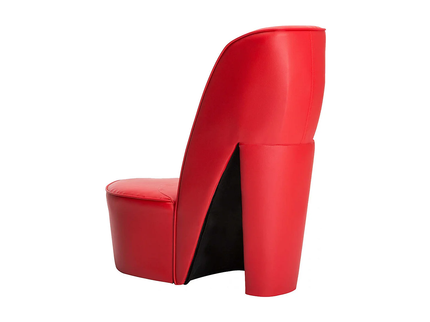 Chaise en forme de chaussure à talon haut Rouge Similicuir