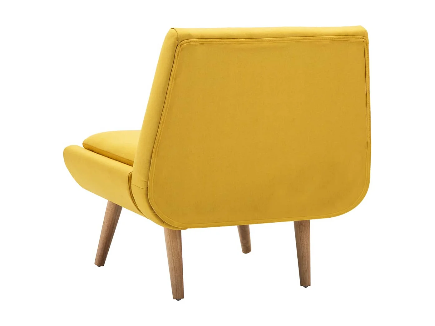 Fauteuil sans accoudoirs jaune tissu