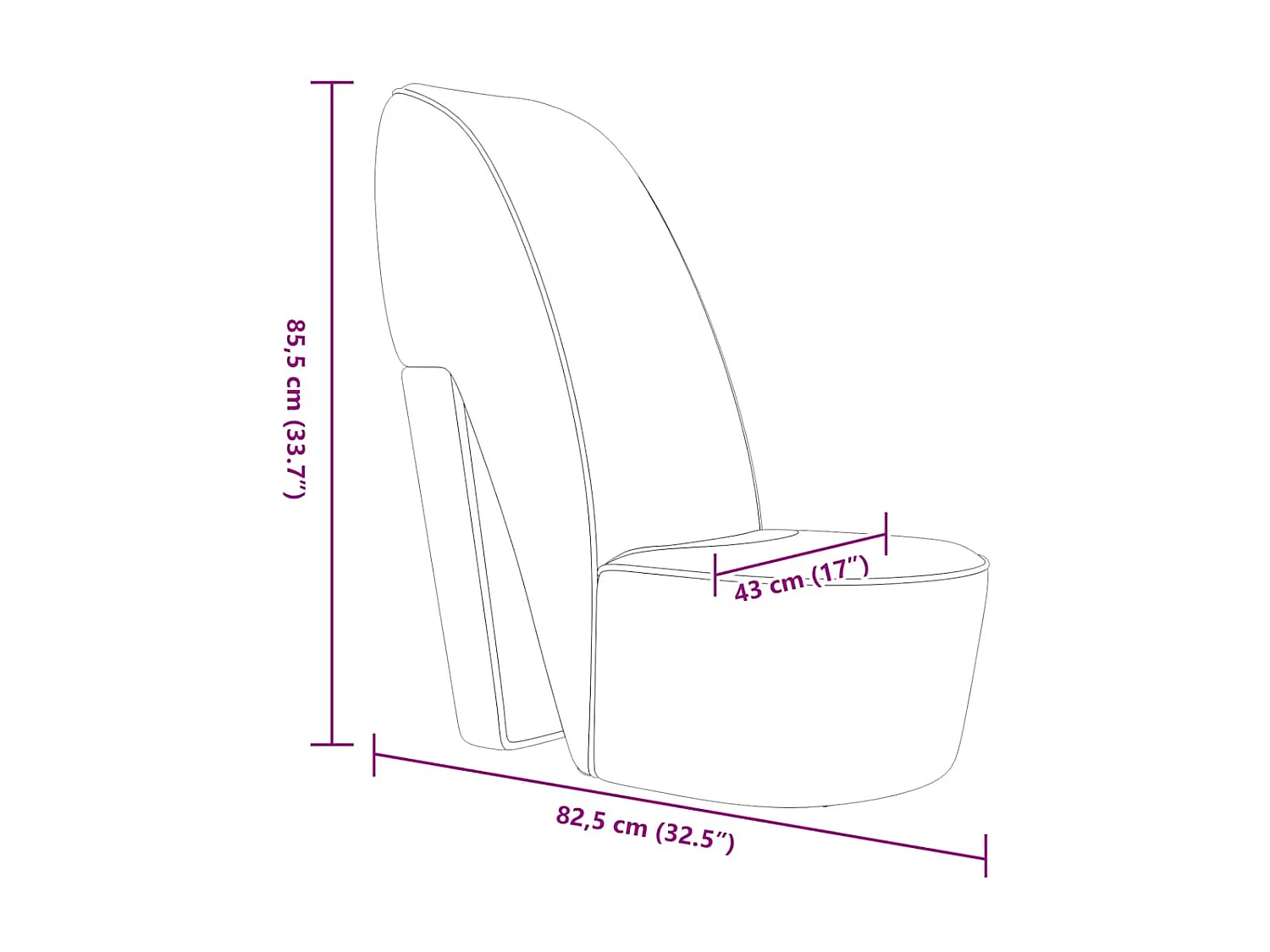 Chaise en forme de chaussure à talon haut noir similicuir