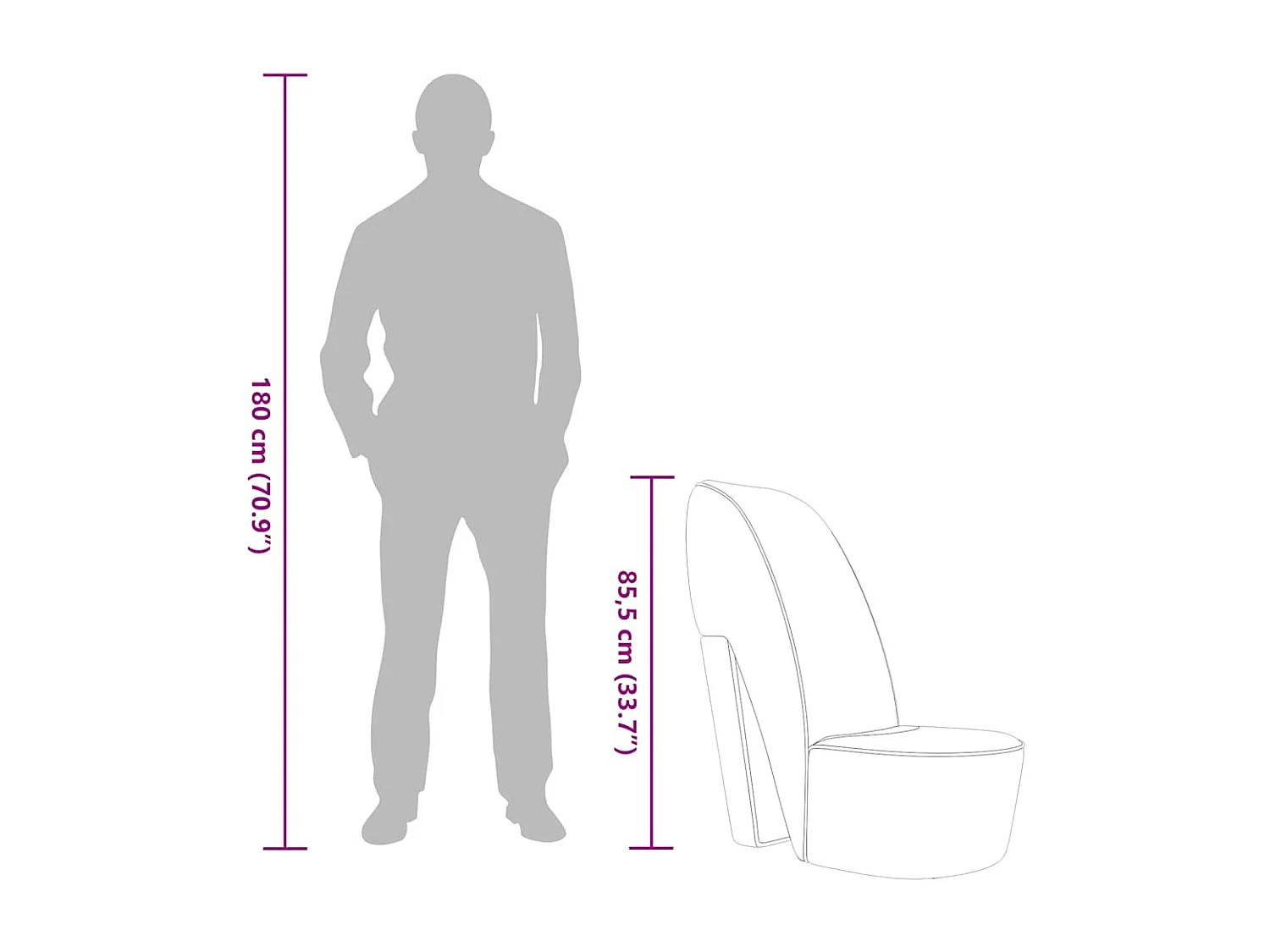 Chaise en forme de chaussure à talon haut argenté similicuir