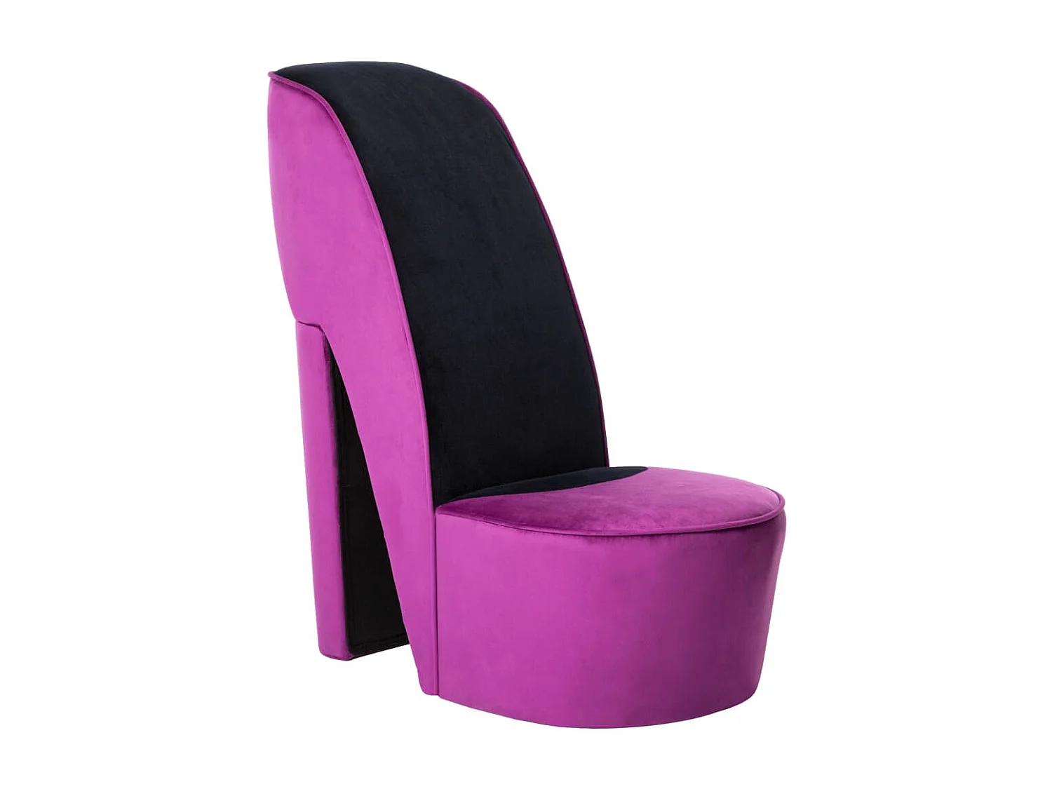 Chaise en forme de chaussure à talon haut Violet Velours