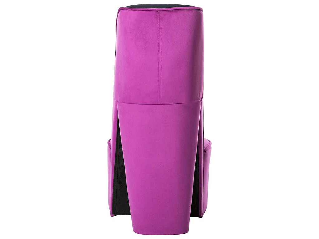 Poltrona a Forma di Scarpa con Tacco Alto in Velluto Viola