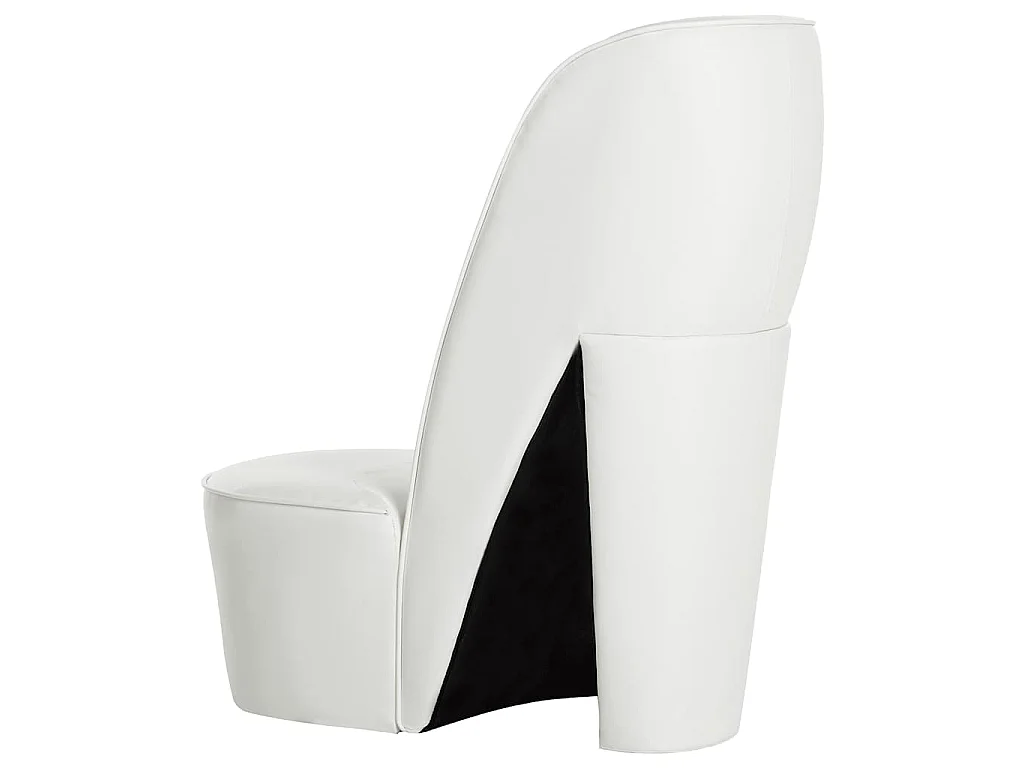 Stuhl in Stöckelschuh-Form Weiß Kunstleder