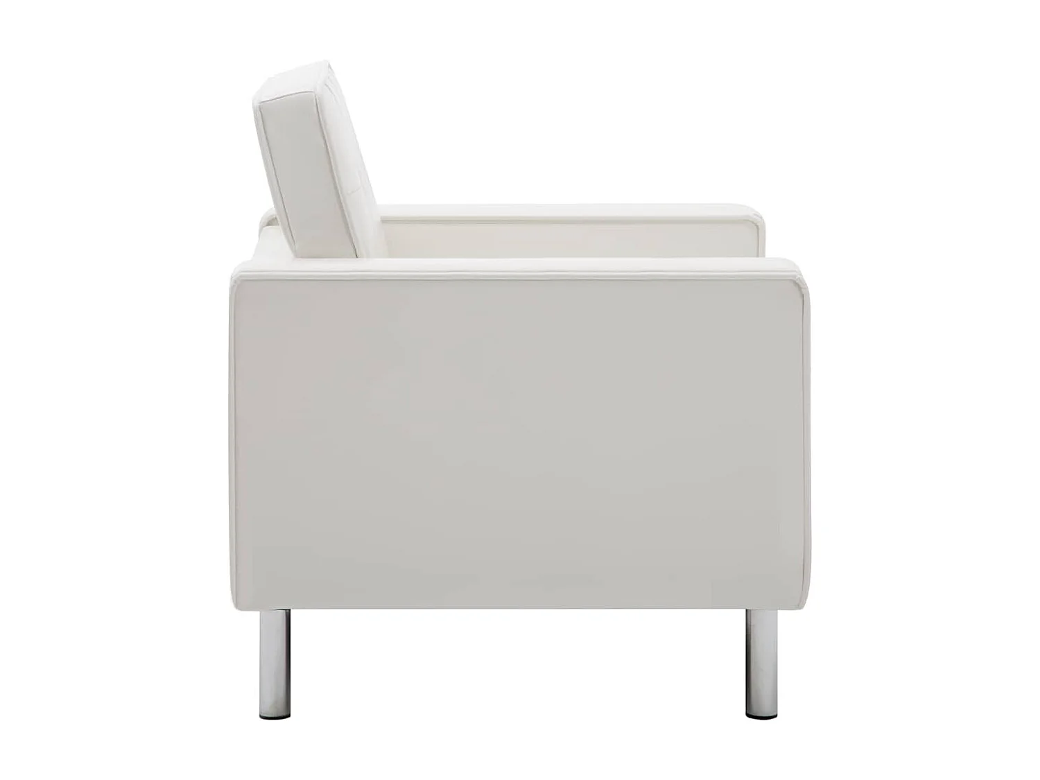 Fauteuil Blanc 75x70x75 cm Similicuir