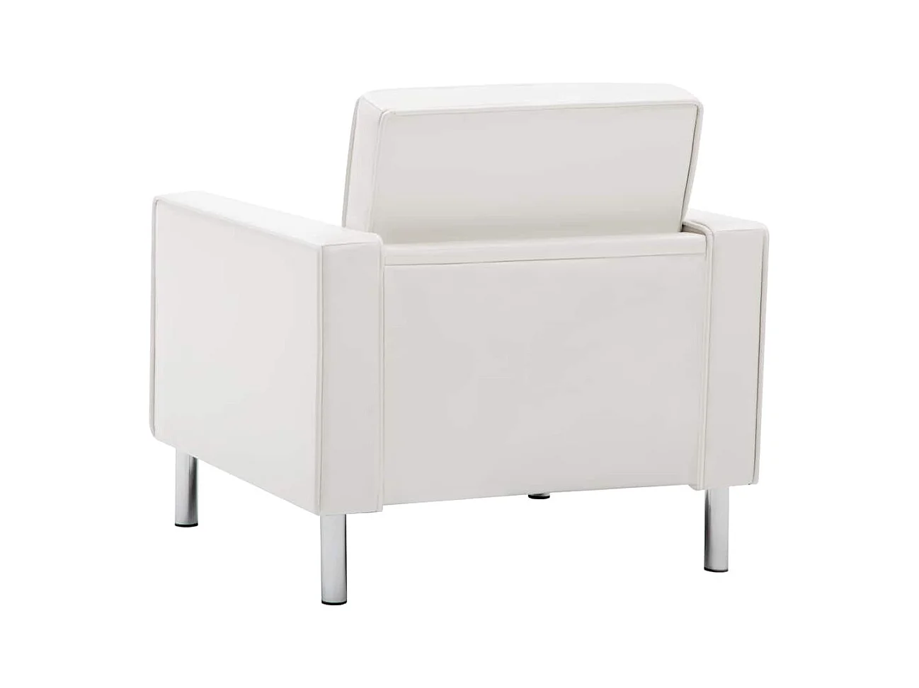Fauteuil Blanc 75x70x75 cm Similicuir
