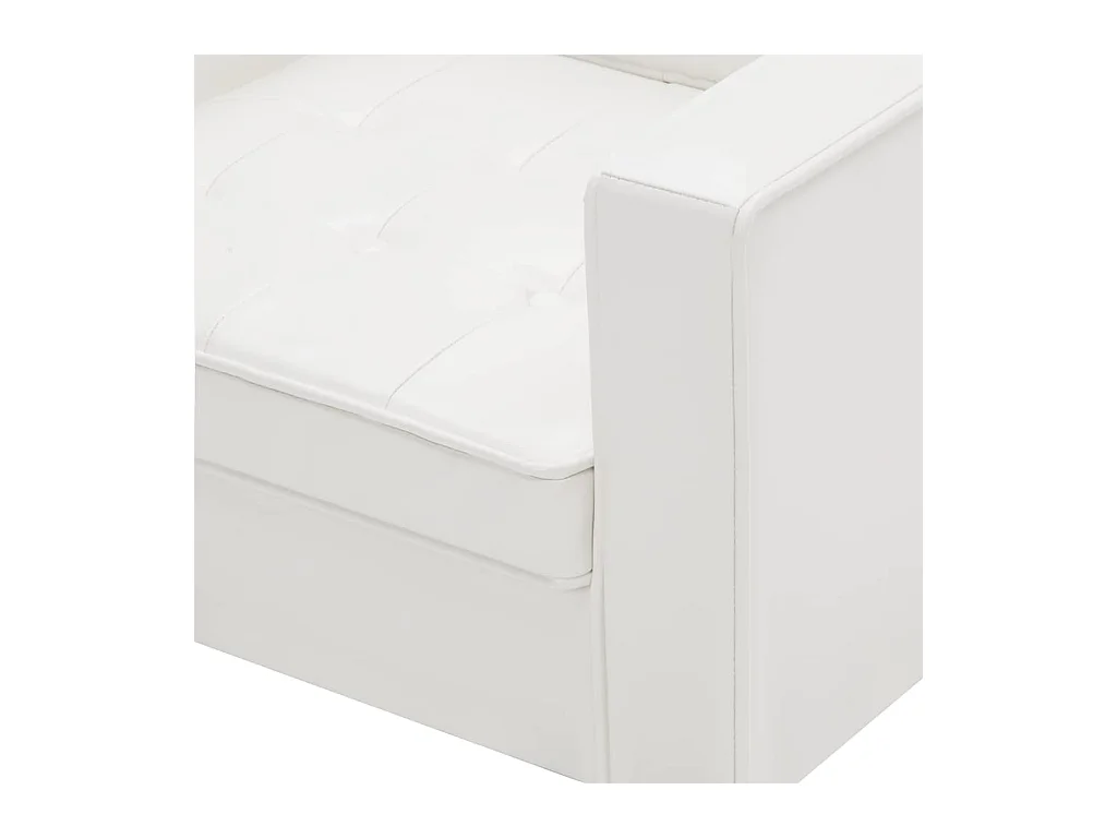 Fauteuil Blanc 75x70x75 cm Similicuir